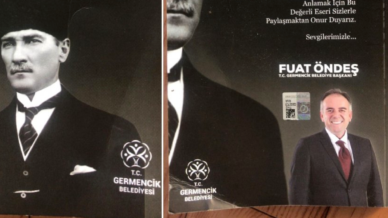 CHP'li belediye başkanından skandal hareket! Nutuk'un kapağına fotoğrafını bastırdı