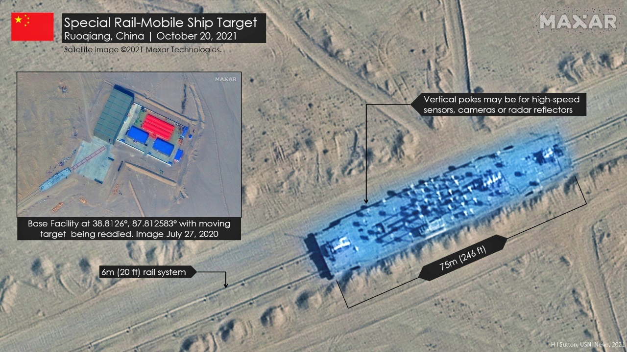 Çin, çölün ortasında 'karadan uçak gemisi yürütürken' görüntülendi!