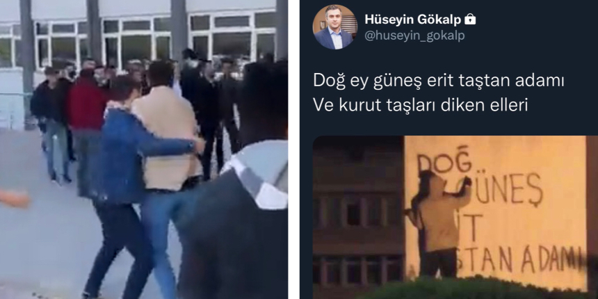 "Doğ ey güneş erit taştan adamı" paylaşımı yapmıştı...