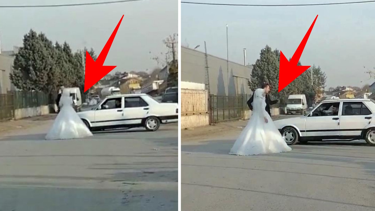 Damat istedi onlar yaptı! 'Yok artık' dedirten anlar... Gelin ve damadın etrafında drift terörü!