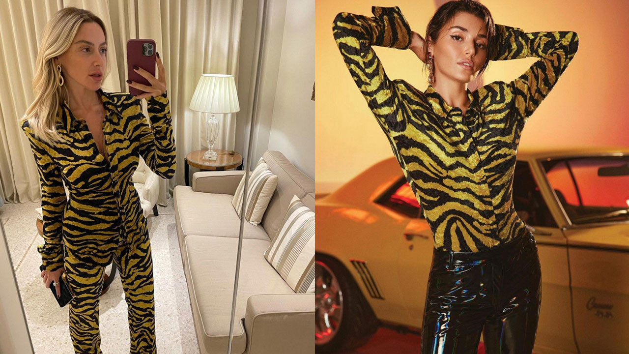 Aynı kıyafeti giydiler! Hande Erçel ile Hadise pişti oldu
