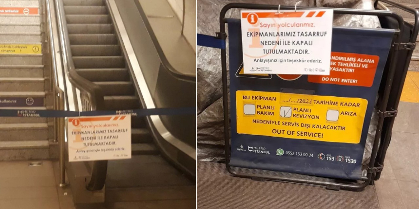 İBB'den skandal karar! Metrolardaki yürüyen merdivenleri durdurdular