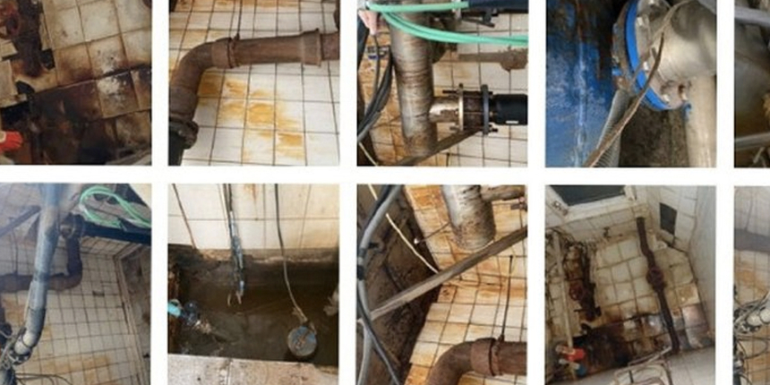 İBB'ye bağlı Hamidiye'den insan sağlığını tehdit eden görüntüler geldi: Borular zehir saçıyor!