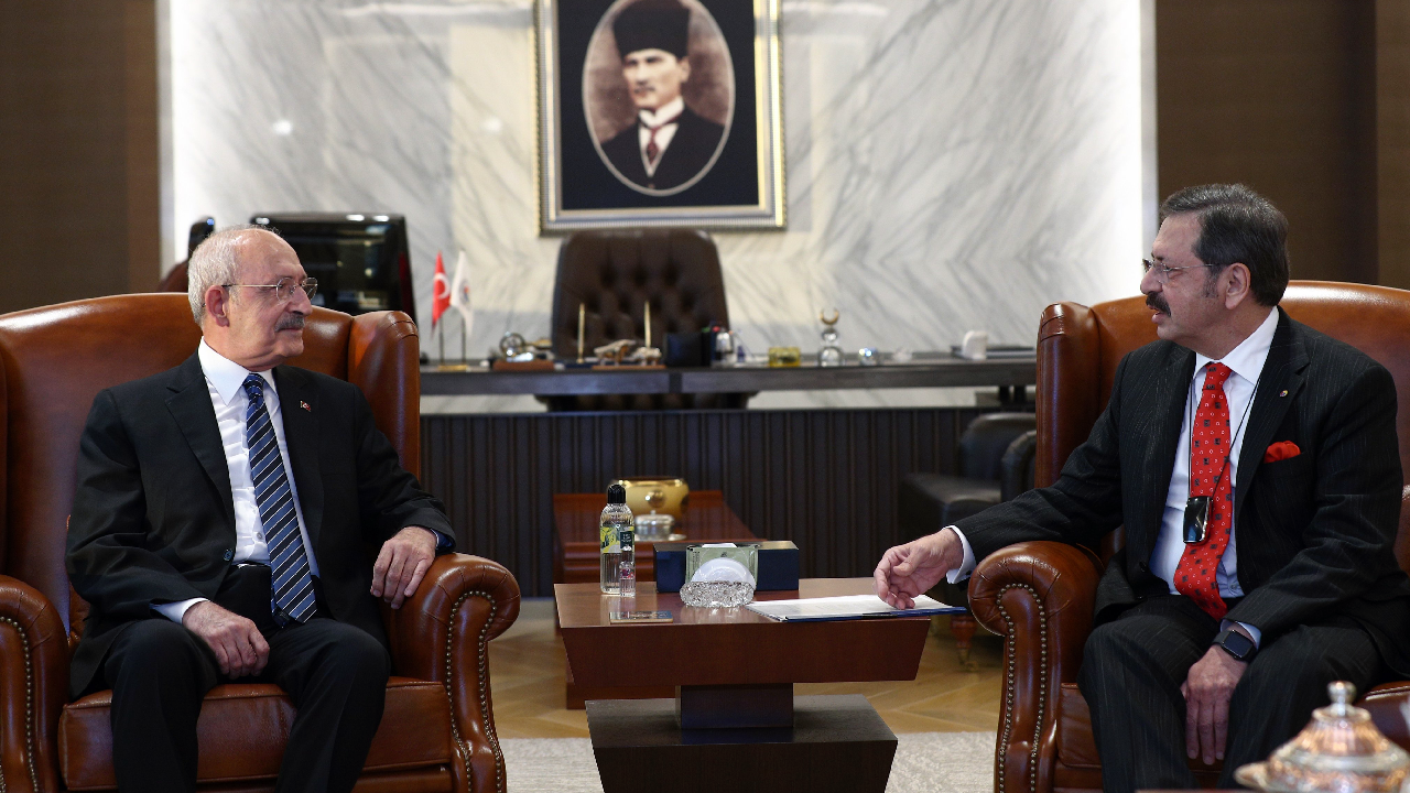 Kılıçdaroğlu, TOBB Başkanı Hisarcıklıoğlu'nu ziyaret etti