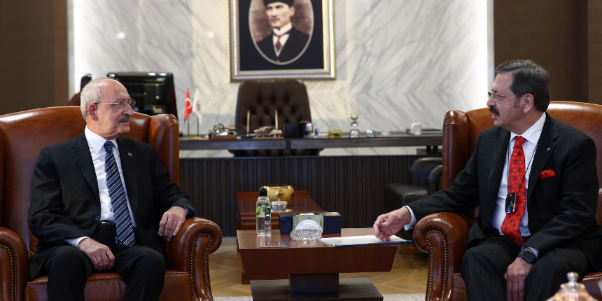 Kılıçdaroğlu, TOBB Başkanı Hisarcıklıoğlu'nu ziyaret etti