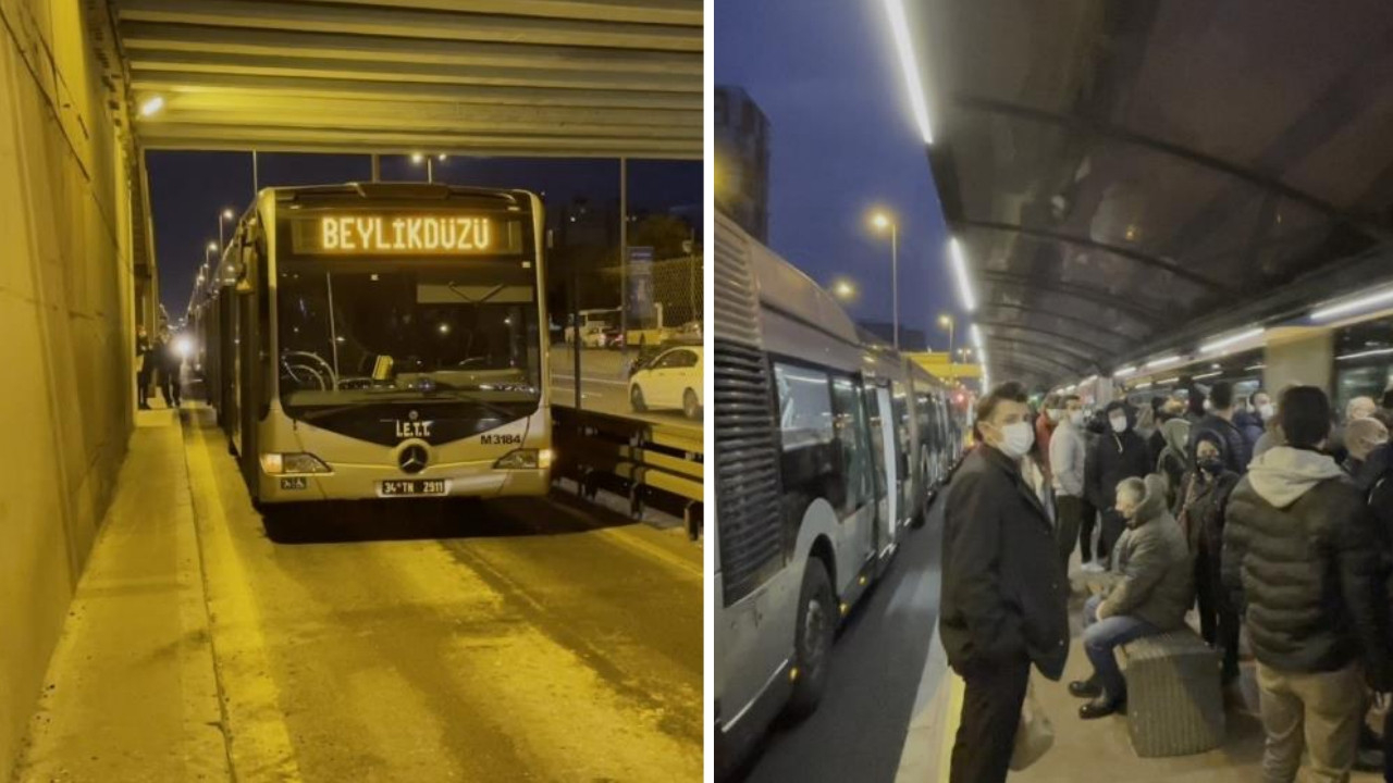 İstanbullunun toplu ulaşım çilesi bitmiyor: Yine metrobüs arızalandı! Vatandaşlar isyan etti...