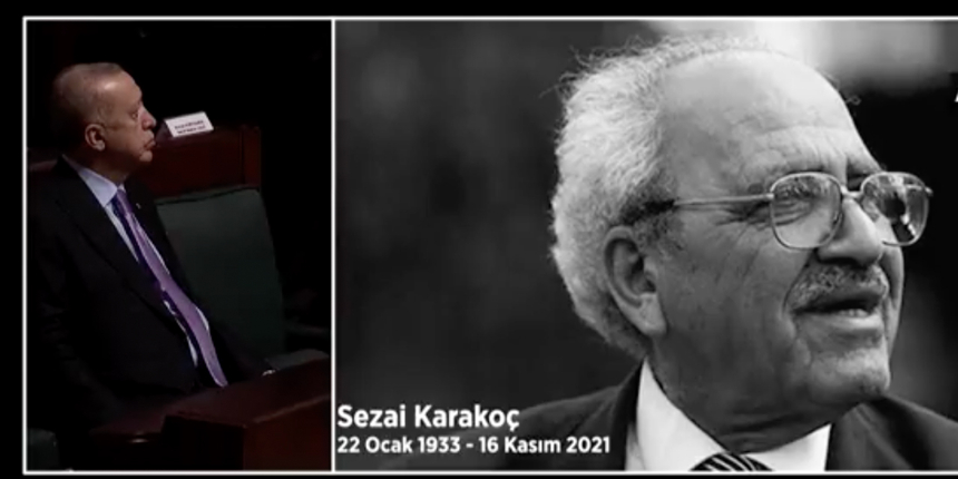Cumhurbaşkanı Erdoğan'ı duygulandıran sürpriz: Grup toplantısı, Sezai Karakoç'un şiiri ile başladı