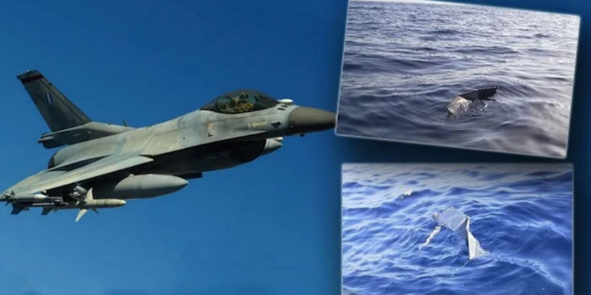 Yunanistan'a ait bir F-16 Blok 52+ tipi savaş uçağı düştü!