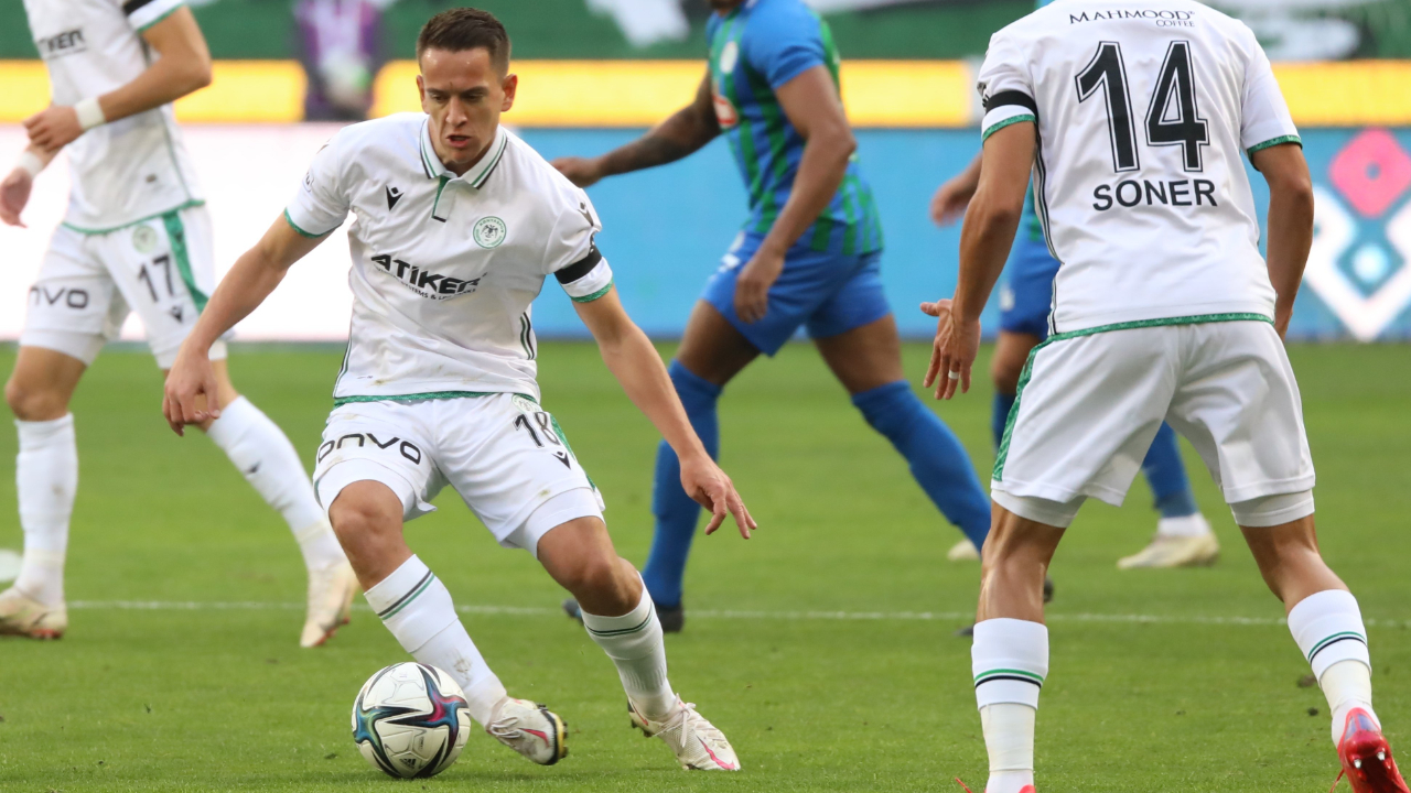 Konyaspor'dan 4 maçlık galibiyet serisi... Yeşil-Beyazlılar, Çaykur Rizespor'u da devirdi