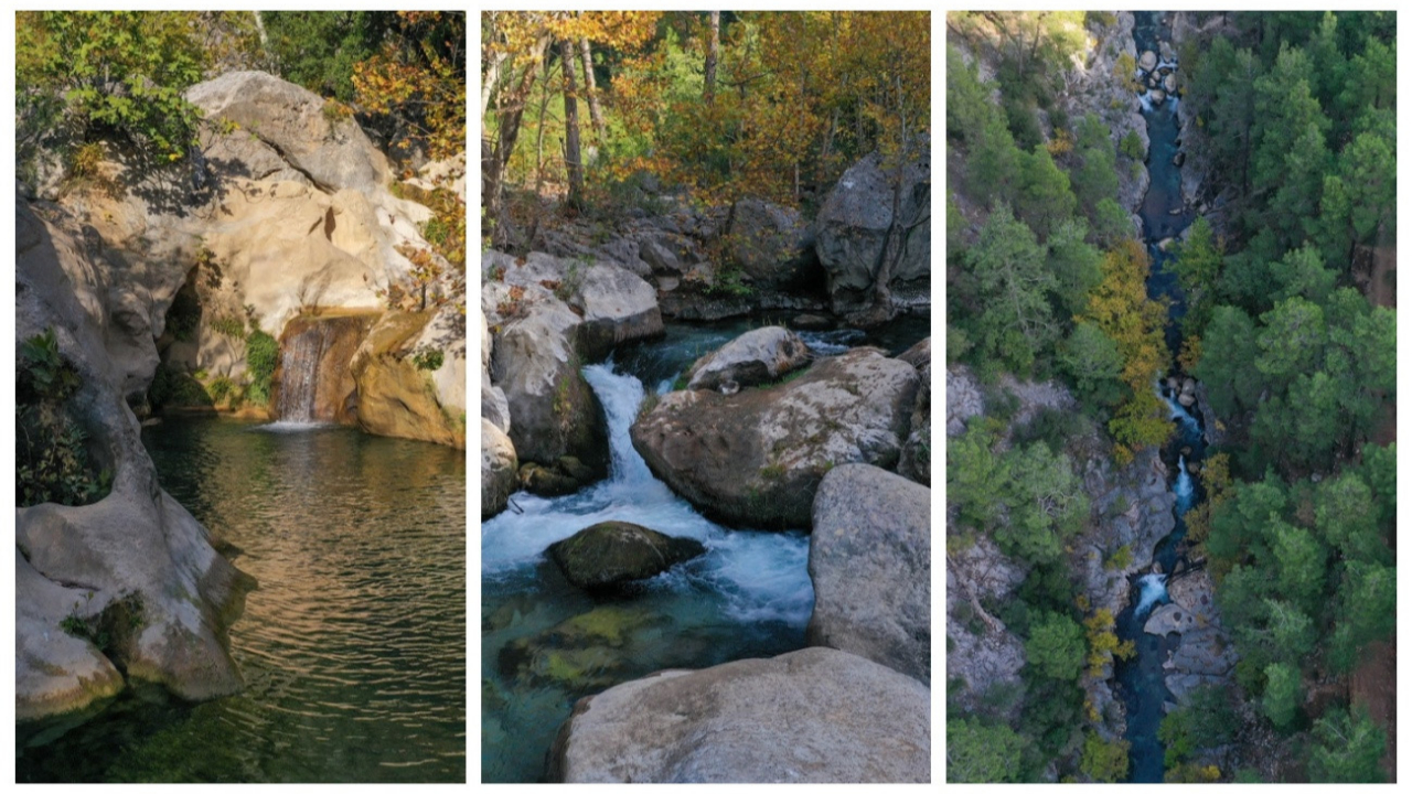 Isparta'da Yazılı Kanyon Tabiat Parkı'ndan büyüleyen manzaralar