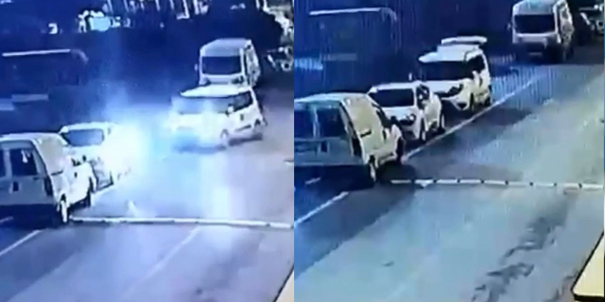 Hurdaya satmak için caddedeki mazgalı çaldılar! O anlar saniye saniye kamerada