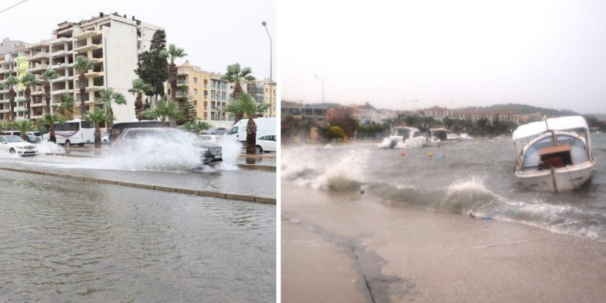 İstanbul'da deniz ulaşımı durdu, İzmir'de deniz taştı! İşte kuvvetli rüzgardan il il kareler...