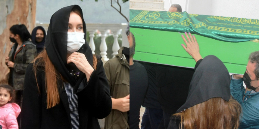 Ebru Şallı'nın gözyaşları... Babası Şükrü Şallı'yı son yolculuğuna uğurladı