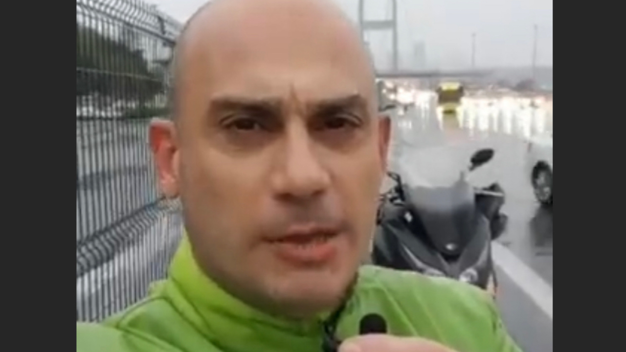 Gökçek'ten lodos fırtınasında "iman eden" motorcuya selam!
