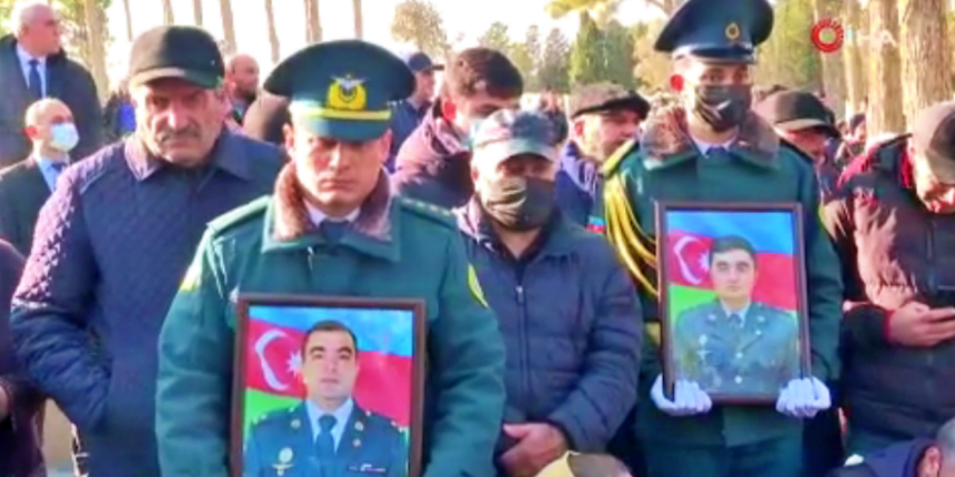 Can Azerbaycan'daki helikopter kazasında şehit olanlar defnedildi