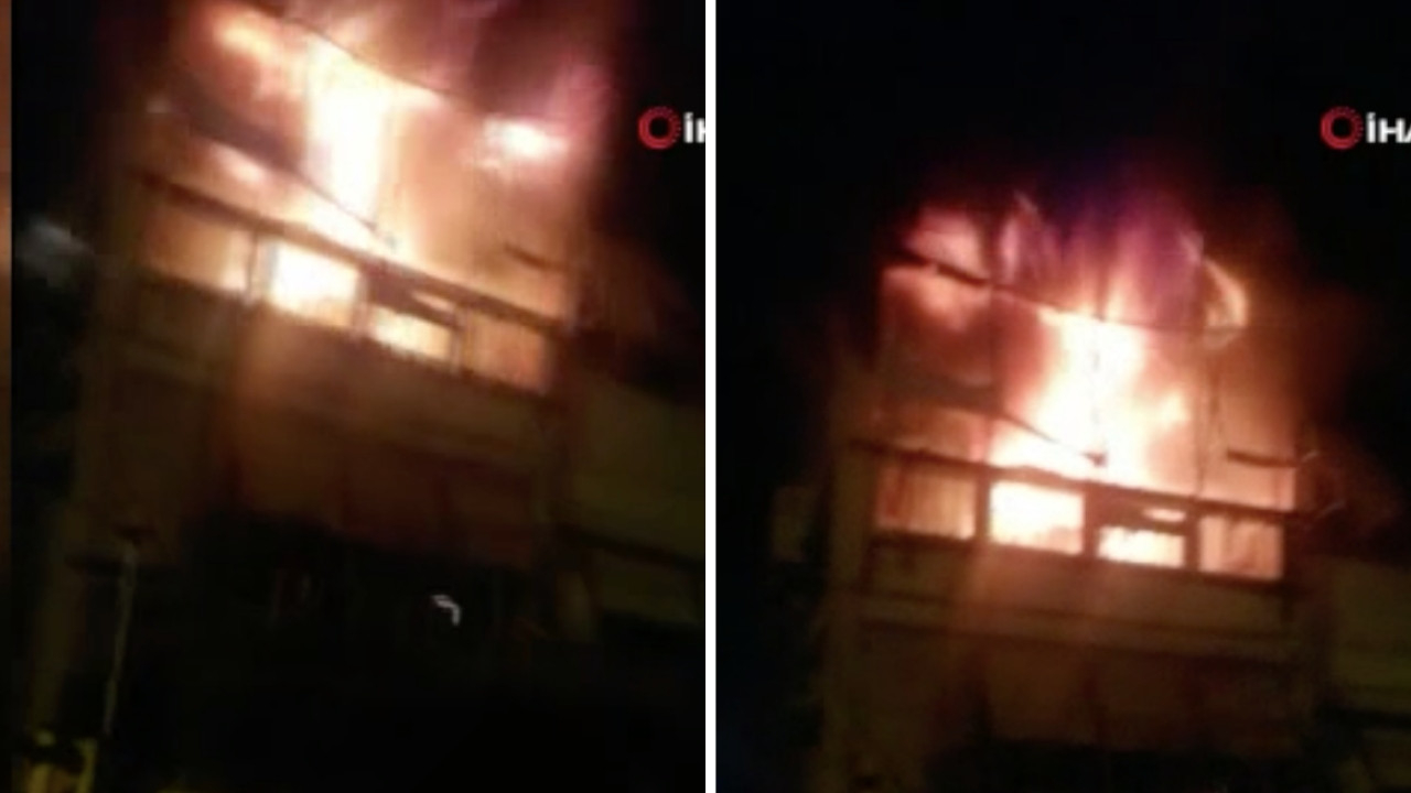 Kadıköy'de korku dolu anlar! Bina bir anda alev topuna döndü... Saniye saniye kamerada...