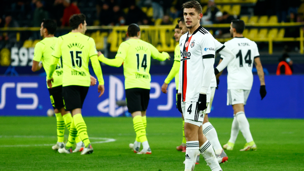 Beşiktaş deplasmanda Borussia Dortmund'dan fark yedi, UEFA Şampiyonlar Ligi'nde sıfır çekti