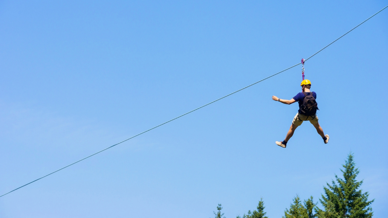 Zipline yaparken fren sistemi arızalandı: Feci şekilde can verdi!