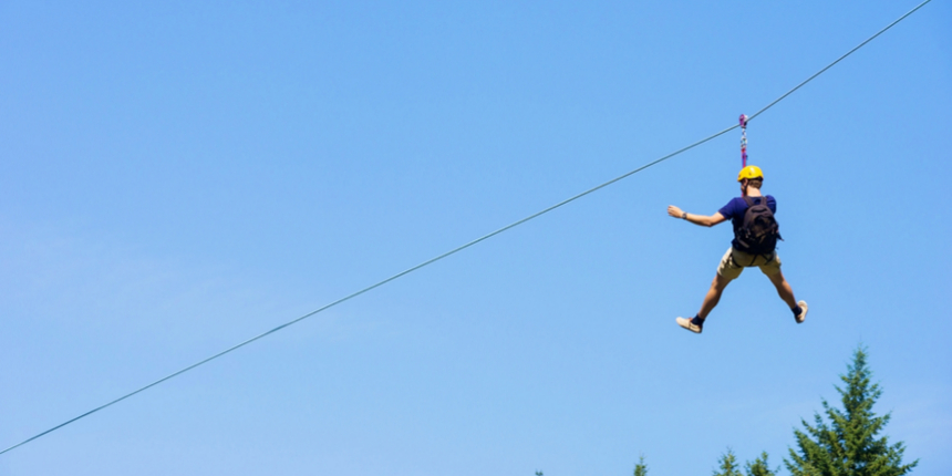 Zipline yaparken fren sistemi arızalandı: Feci şekilde can verdi!