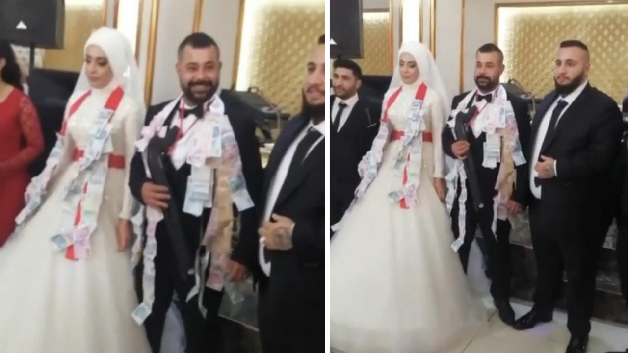 Düğünde damada arkadaşları pompalı tüfek taktı! Gelinin suratı anında düştü...
