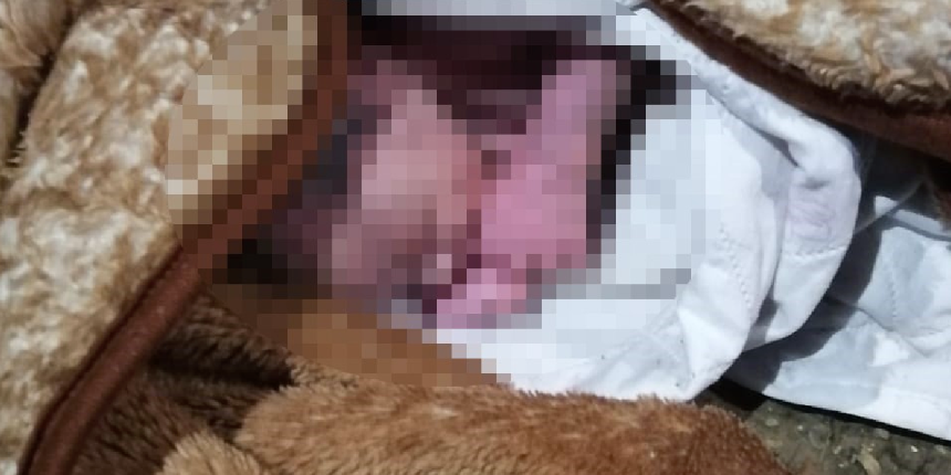 Yeni doğmuş bebeği çırılçıplak bahçeye attılar