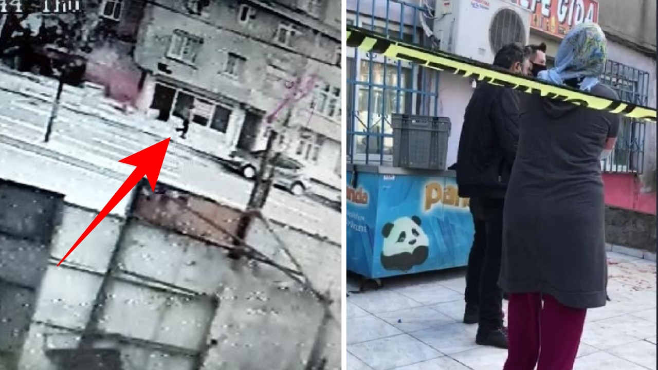 Bakkalda korku dolu anlar! Hem kocasını hem oğlunu bıçakladı...