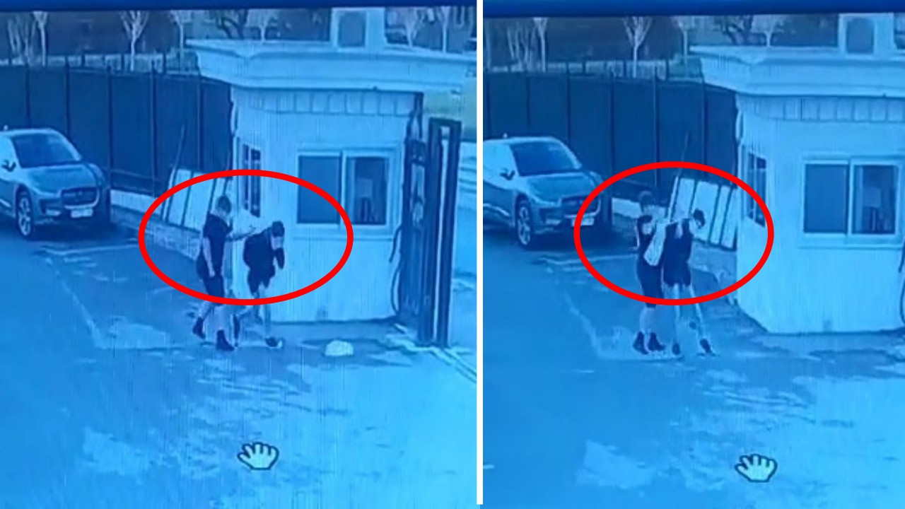Lise bahçesinde korkunç darp! Defalarca yumrukladılar... Saniye saniye kamerada...