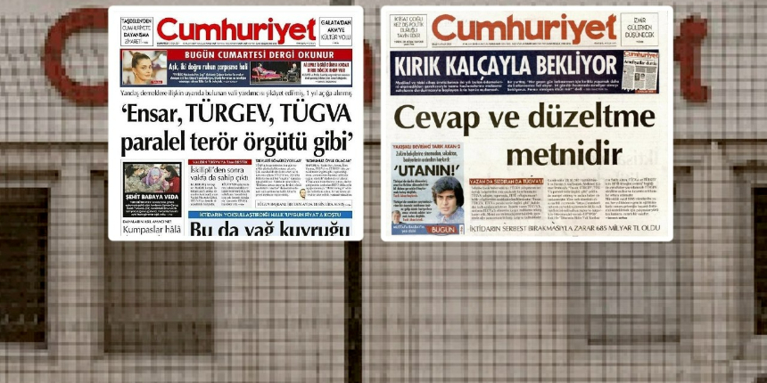 TÜGVA'yı manşetten hedef alan Cumhuriyet Gazetesi'ne mahkemeden unutulmaz ders!