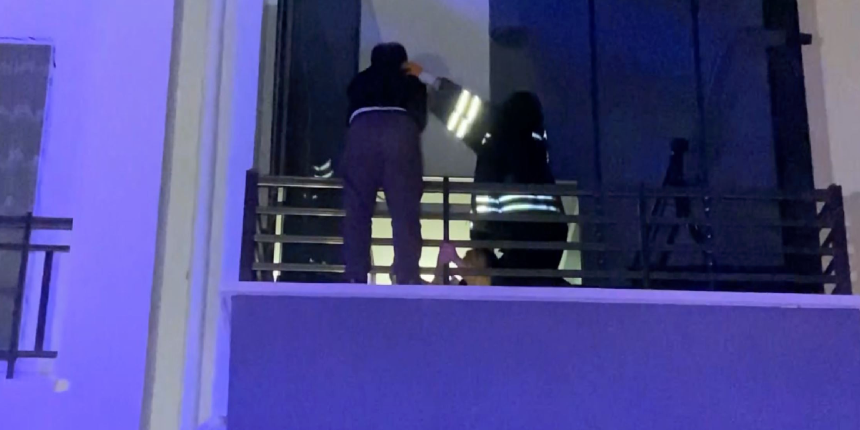 İntihara kalkışan kişiyi itfaiye eri kurtardı! O anlar görüntülendi