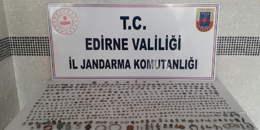 Keşan'da operasyon! 650 tarihi eser ele geçirildi