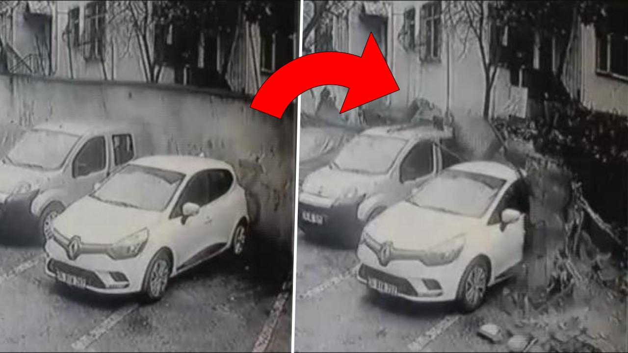 Üsküdar'da büyük panik! 4 aracın hurdaya döndüğü anlar kamerada...