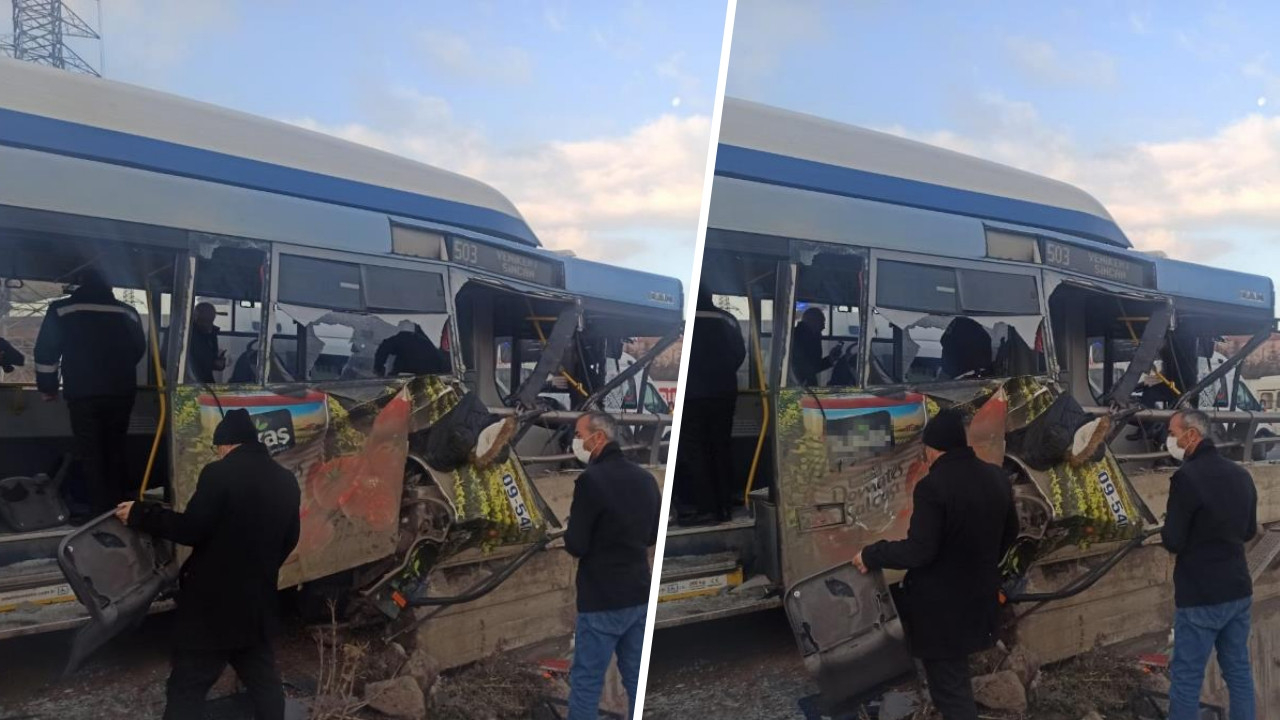Ankara güne felaketle uyandı! Halk otobüsü kaza yaptı! Yaralılar var...