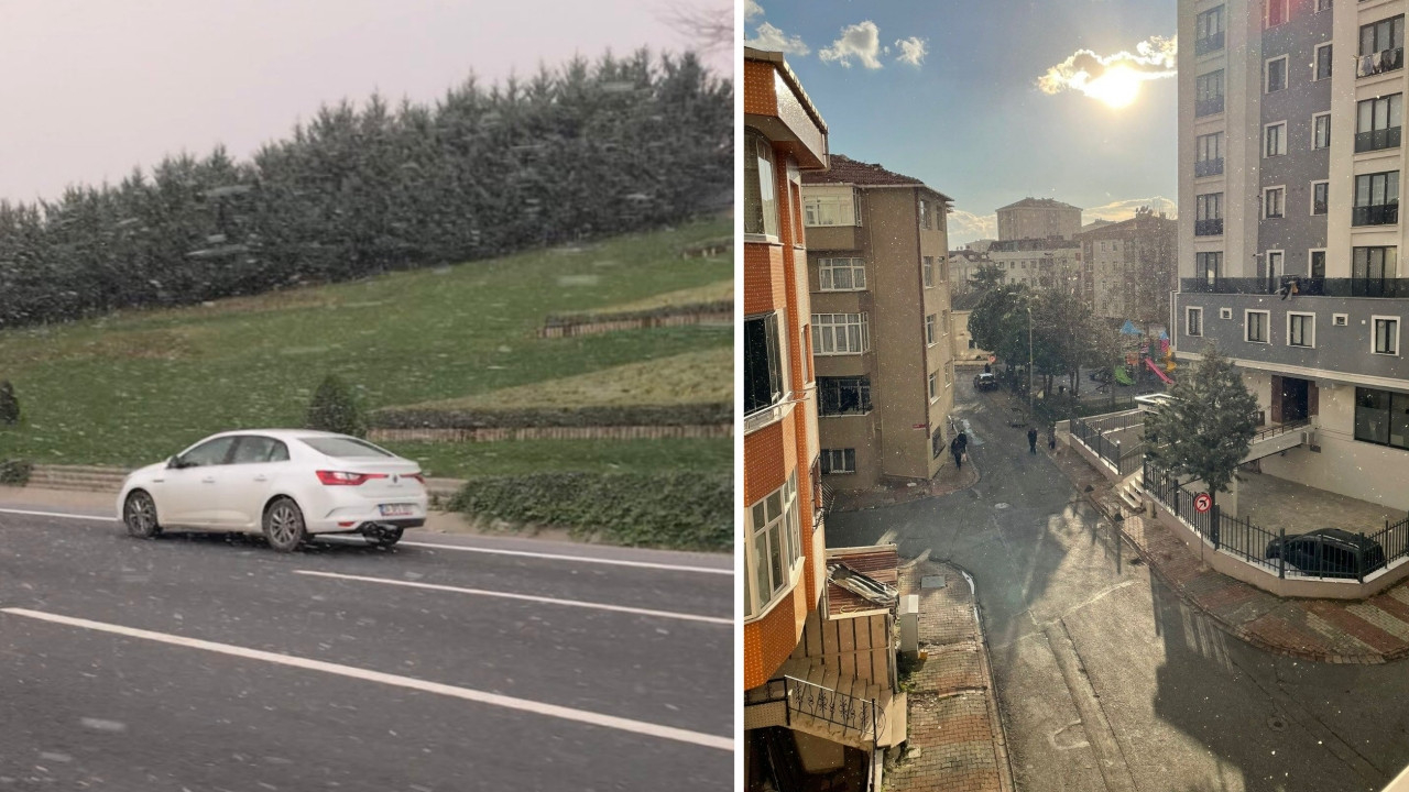 Uyarılar peş peşe gelmişti... İstanbul'da beklenen kar yağışı başladı!