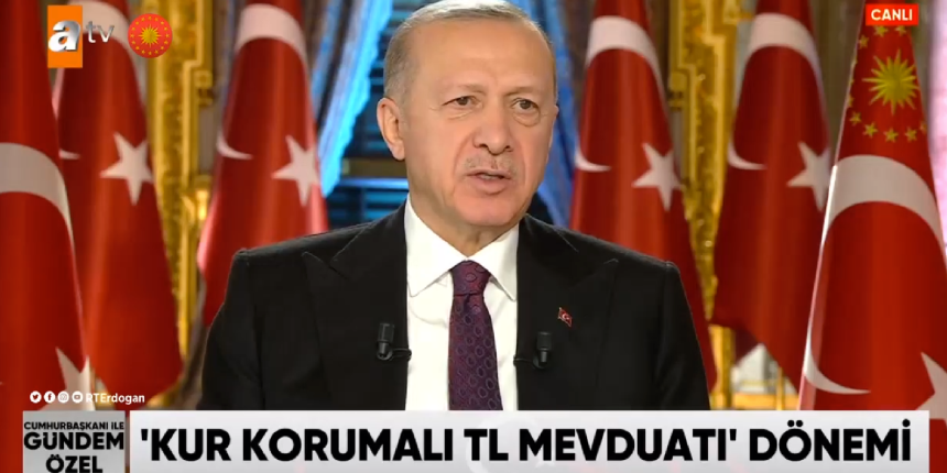 Cumhurbaşkanı Erdoğan: Türk lirası mevduatlar 23,8 milyar liranın üzerinde