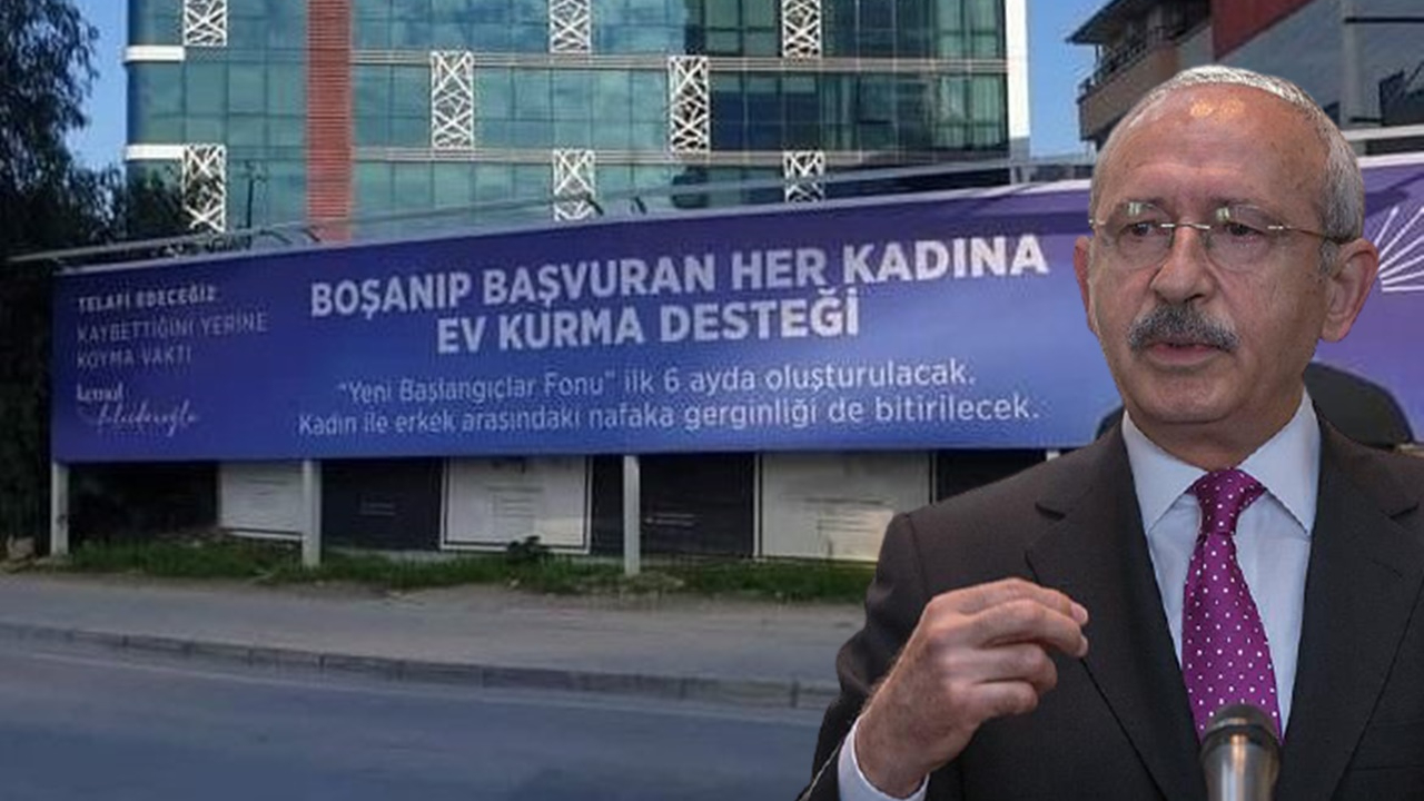 CHP'nin "Boşanıp başvuran kadına destek" afişi tepki topladı!