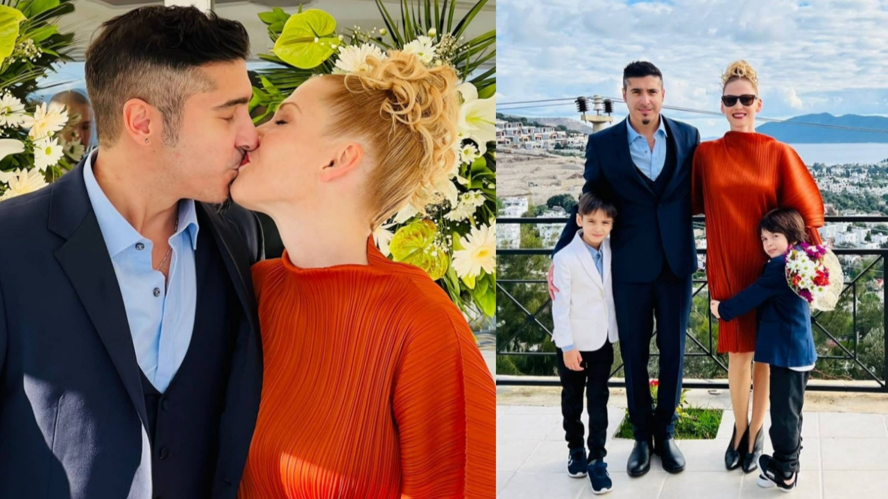 MaNga'nın solisti Ferman Akgül çocuklarının annesiyle nikah masasına oturdu