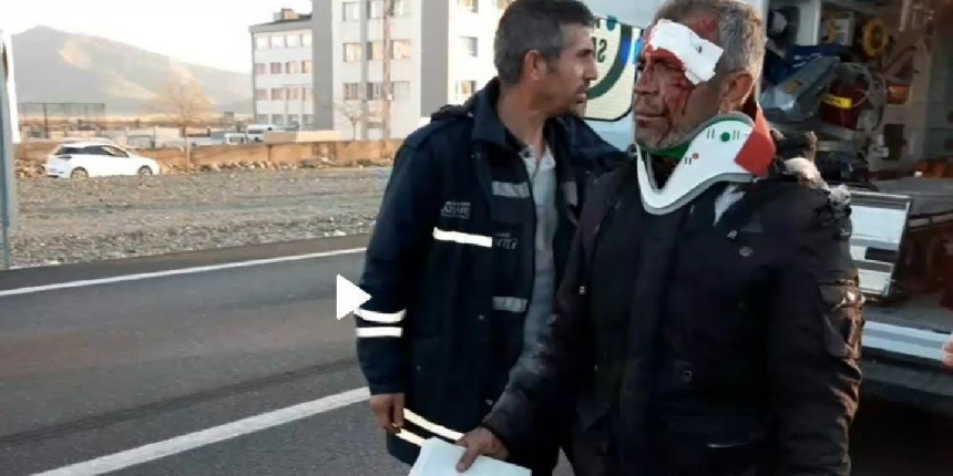Yüzü gözü kanlar içinde kendisine çarpan aracı sordu!