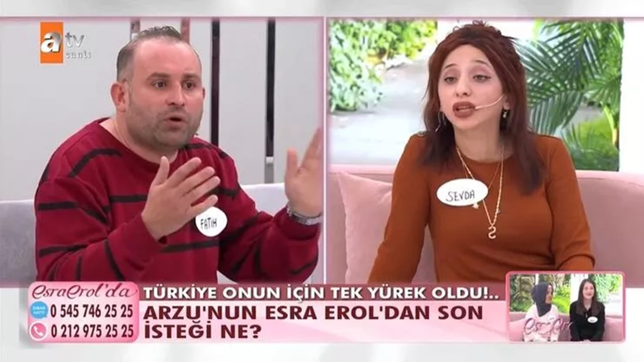 Kocasını hem dövdü hem aldattı! Esra Erol'da Sevda ile Fatih'in yüzleşmesi olay oldu!