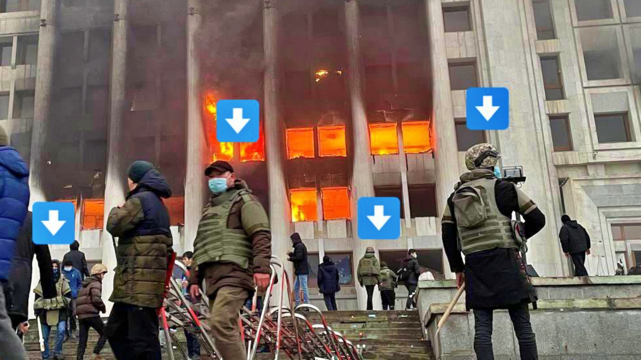 Kazakistan'da korkutan görüntü: Bu insanlar asker değil, 'protestocu'!