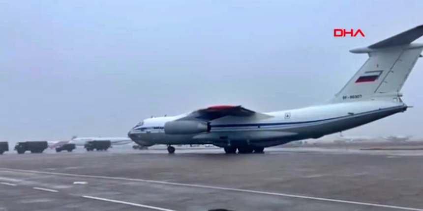 9 Rus askeri nakliye uçağı daha asker ve teçhizatla Kazakistan'a indi!