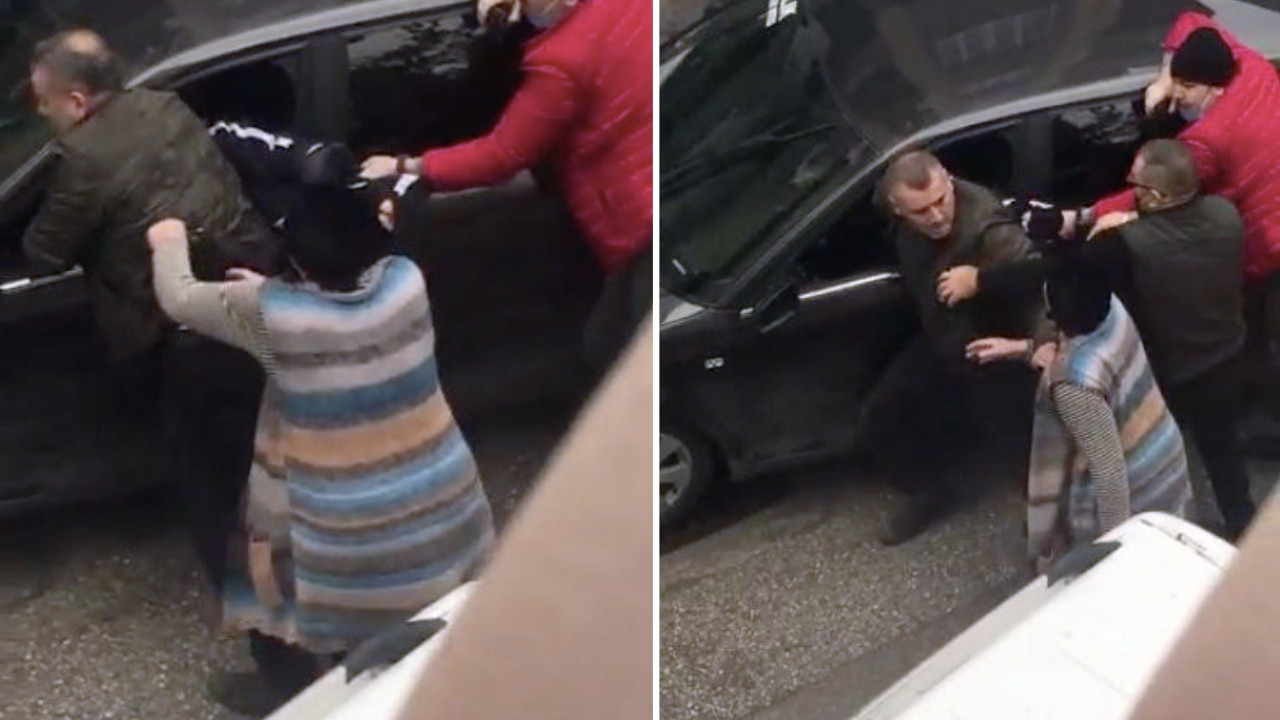 Oğlunu polislere teslim etmek istemeyen annenin yaptığı pes dedirtti! Polisin belindeki silahı aldı