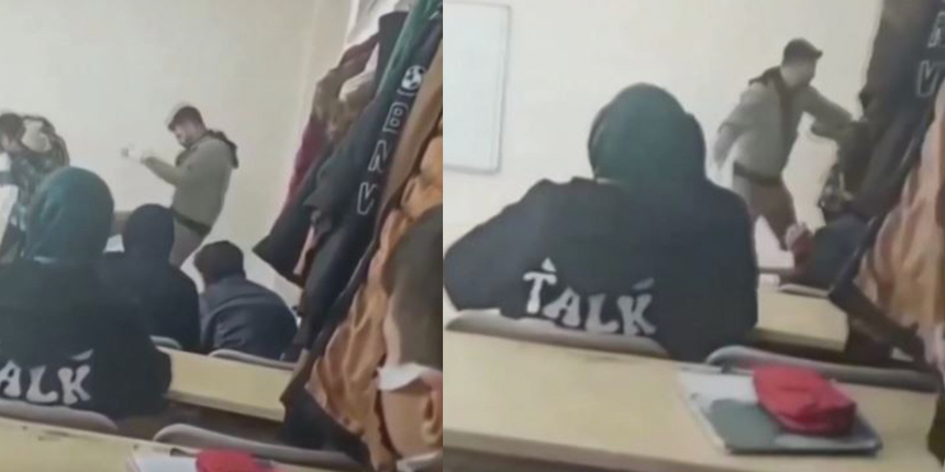 Lise öğrencisinin öğretmeninden yediği feci dayak kamerada: Valilik soruşturma başlattı