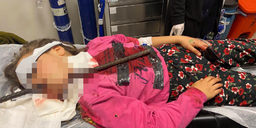 İnşaatta korkunç kaza! Küçük kızın boğazına demir çubuk saplandı