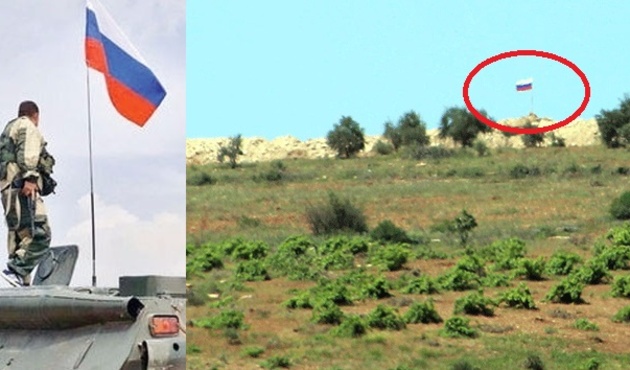 Terör örgütüne ABD'den sonra şimdi de Rus bayrağıyla destek!
