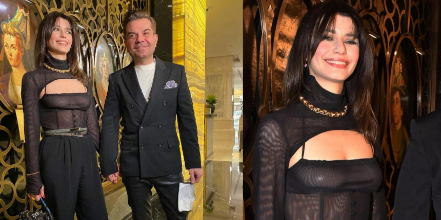 Beren Saat, Ozan Doğulu'nun doğum gününe böyle katıldı! Güzel oyuncu transparan kıyafetiyle geceye damga vurdu