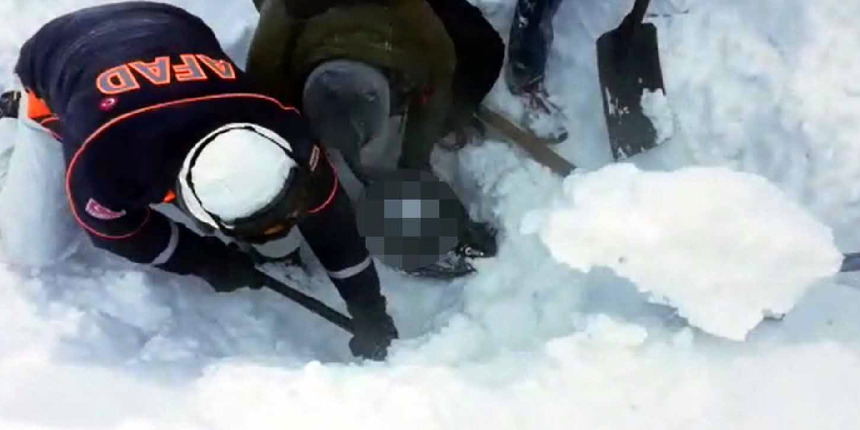 Erciyes'teki çığda kurtarma görüntüleri ortaya çıktı