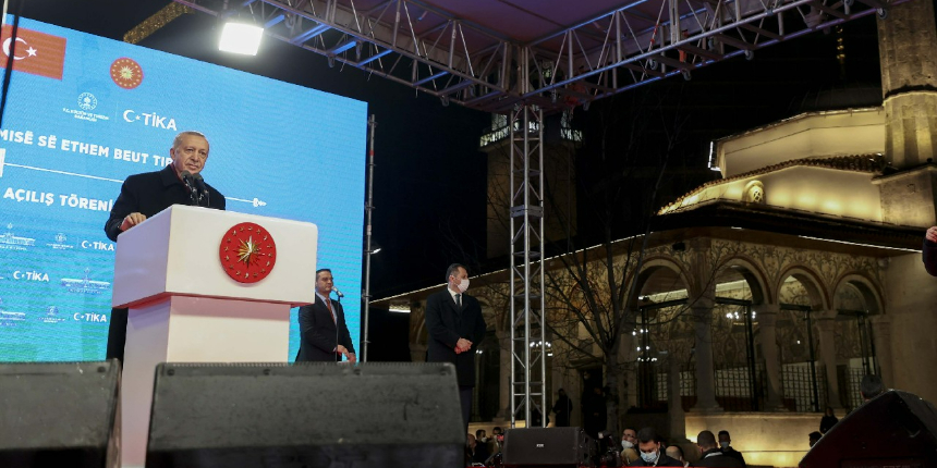 Cumhurbaşkanı Erdoğan, Arnavutluk'ta Ethem Bey Camisi'nin açılışını yaptı!