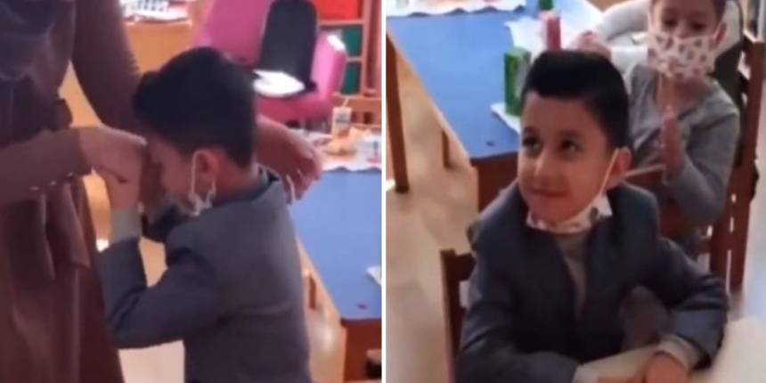 Anaokulunda annesinin minik İbrahim'e yaptığı doğum günü sürprizi duygulandırdı!