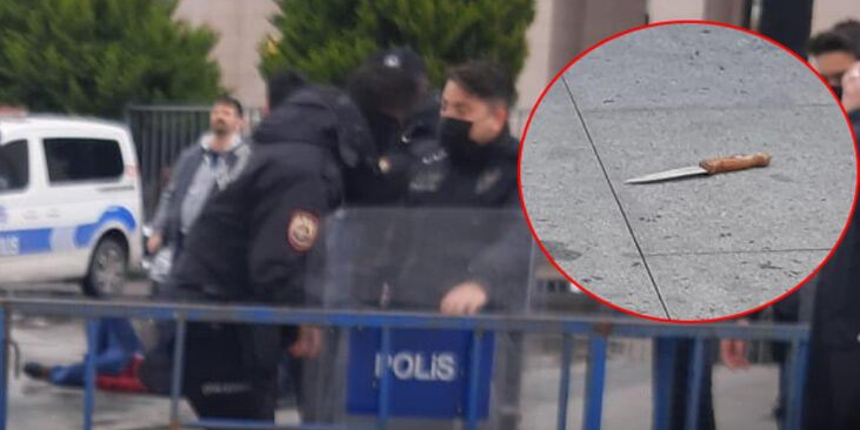 Çağlayan'daki İstanbul Adalet Sarayı'nda polise bıçaklı saldırı: Valilikten açıklama geldi!