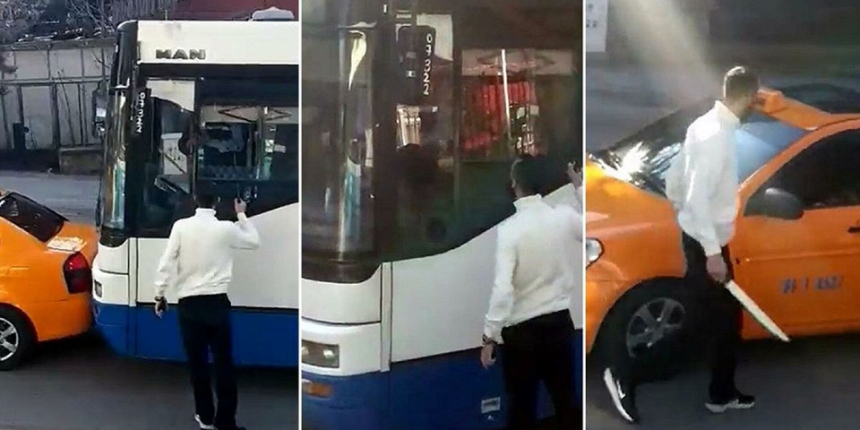 Taksi şoföründen bıçaklı tehdit: Evine el bombası atmazsam adam değilim!